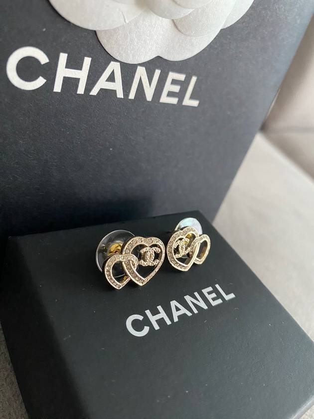 CC logo earrings heart earrings gold ABB666 - CHANEL - BALAAN 6