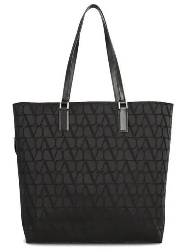 Toile Iconographe Shopping Tote Bag Black - VALENTINO - BALAAN 2