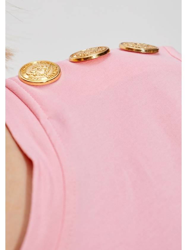 Balmain T-shirt With Printed Logo, Women's, Pink - BALMAIN - BALAAN 5