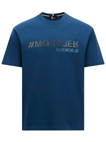 Grenoble logo short sleeve t shirt blue - MONCLER - BALAAN 2