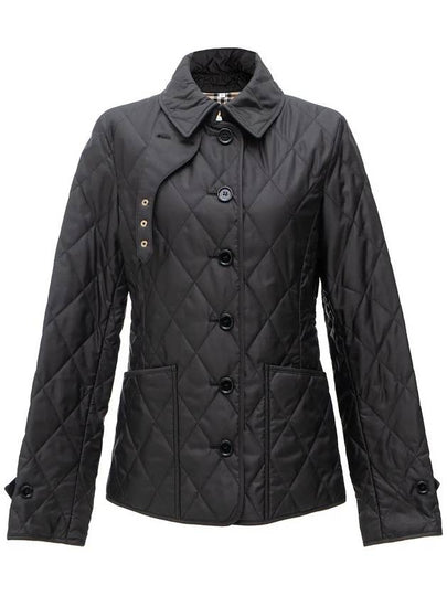 Diamond Quilted Thermoregulated Jacket Black - BURBERRY - BALAAN 2