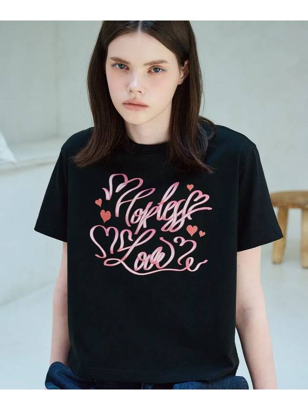 DTP Loveless Crop Short Sleeve T Shirt Black - CPGN STUDIO - BALAAN 3