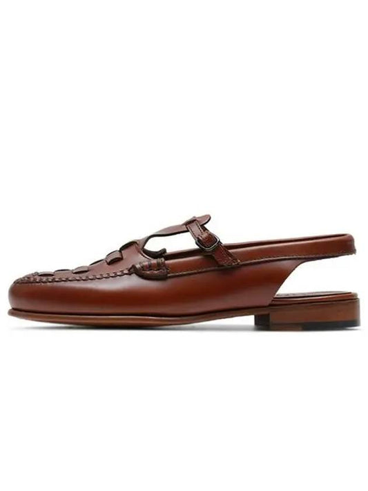 Rocketa Slingback T Bar Loafers Tan - HEREU - BALAAN 2