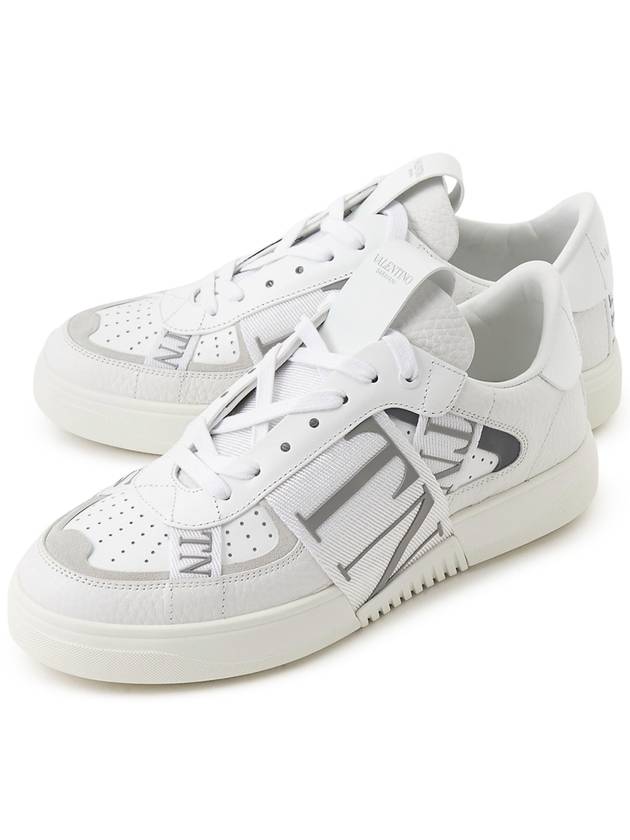 Men's VL7N Logo Band Low Top Sneakers White - VALENTINO - BALAAN 2