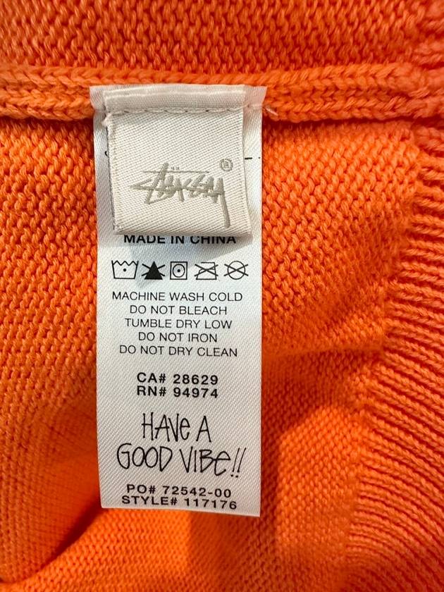 Sleeve Logo Sweater Knit 117176 Orange MENS L XL XXL - STUSSY - BALAAN 8