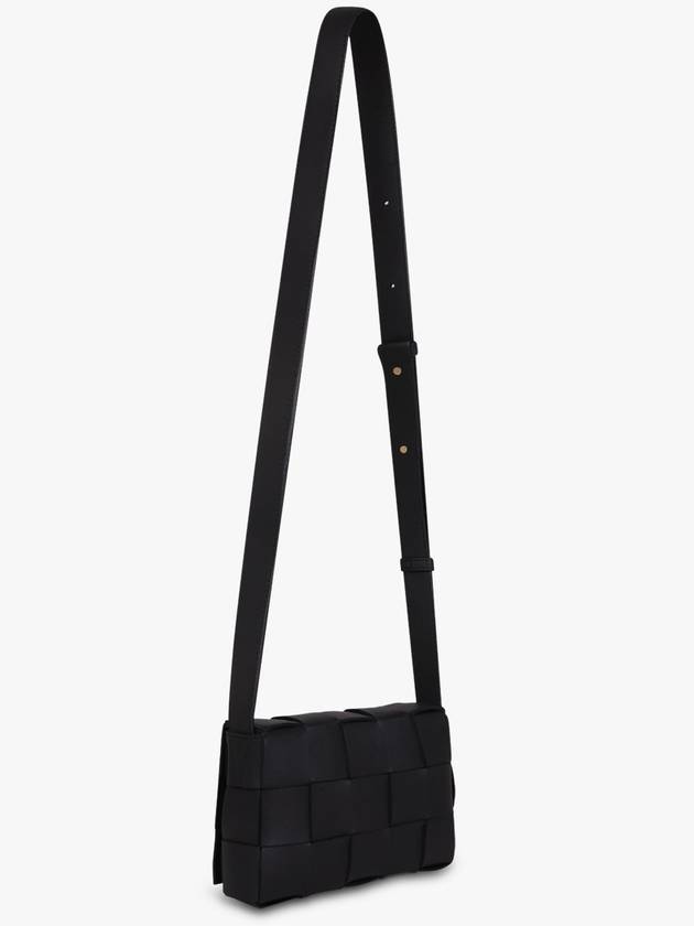 Large Intrecciato Cross Bag Black - BOTTEGA VENETA - BALAAN 3