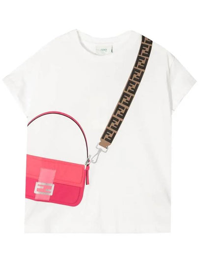 Kids Pink Crossback T Shirt JFI223 7AJ F1DEZ - FENDI - BALAAN 2