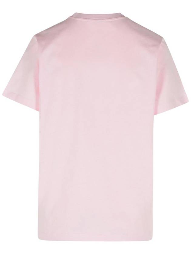 Ganni 'Leopard' Pink Cotton T-Shirt - GANNI - BALAAN 3