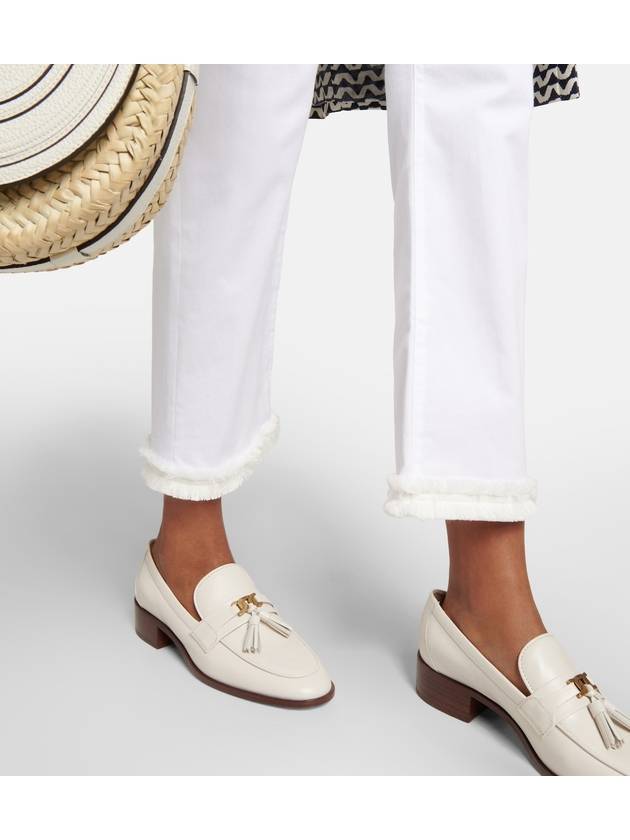 TRACY hem surgical point white pants 91311032 001 IT38 IT40 IT42 IT44 2% elastane elasticity - S MAX MARA - BALAAN 4