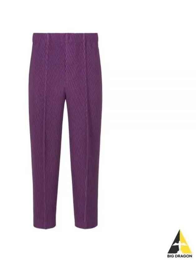 Pleats Bottoms Straight Pants Purple - ISSEY MIYAKE - BALAAN 2