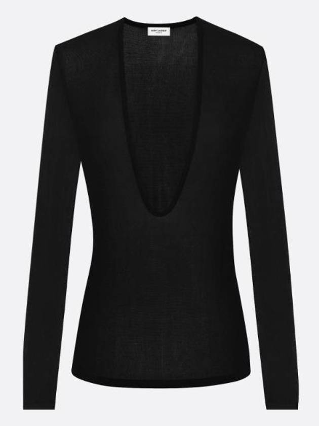 N26 women's top viscose knit top - SAINT LAURENT - BALAAN 1