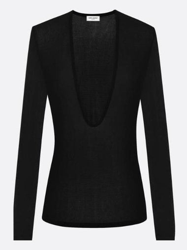 N26 women's top viscose knit top - SAINT LAURENT - BALAAN 1