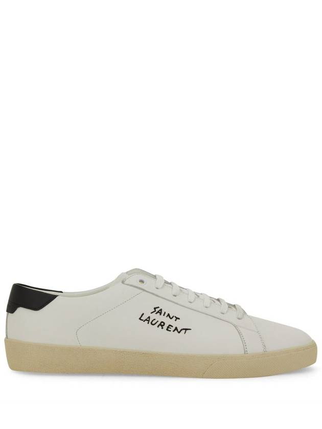 Court Classic SL 06 Leather Low Top Sneakers White - SAINT LAURENT - BALAAN 2