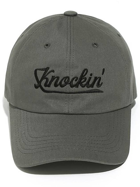 Knockin Logo BB Ball Cap Grey - OGARP - BALAAN 1