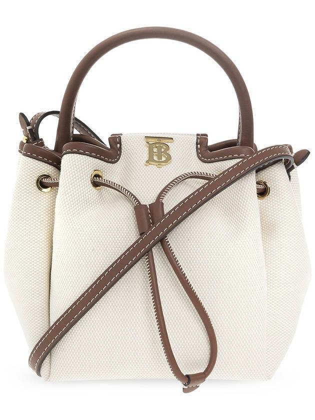 TB Plaque Bucket Bag Ivory - BURBERRY - BALAAN.