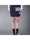 Double Face 4 Bar Knit Mini A Line Skirt Navy - THOM BROWNE - BALAAN 2