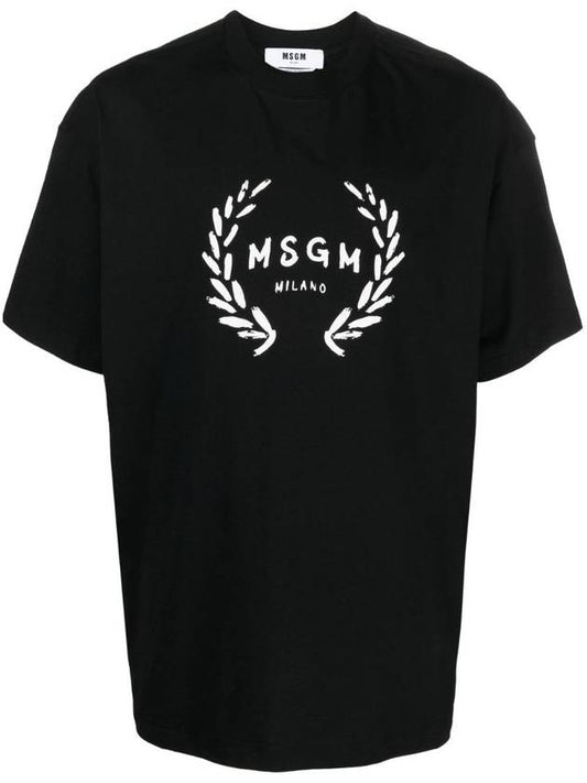 Logo printed short sleeve t-shirt 3540MM129 237798 99 - MSGM - BALAAN 1