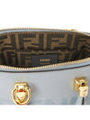 Leather Small Boston Tote Bag Light Blue - FENDI - BALAAN 8