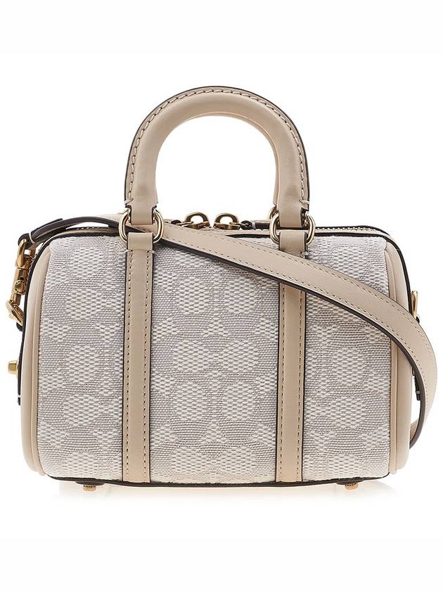 Ruby Satchel 25 Signature Textile Jacquard Cross Bag Beige - COACH - BALAAN 4