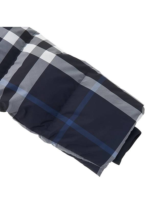 Night Check Crop Padding Dark Charcoal Blue - BURBERRY - BALAAN 6