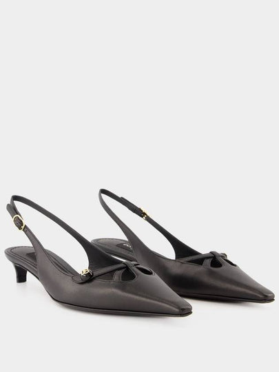 Slingbacks - Dolce&Gabbana - Leather - Black - DOLCE&GABBANA - BALAAN 2