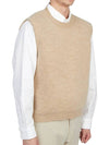 Crew Neck Alpaca Wool Vest Beige - MAISON MARGIELA - BALAAN 4