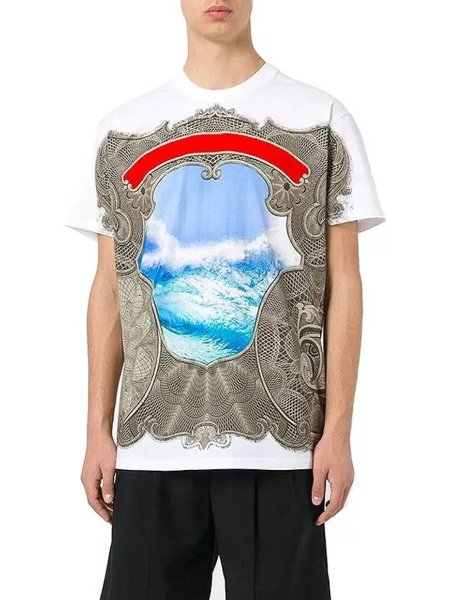 Baroque printing short sleeve t shirt white 17J 7109 881 100 - GIVENCHY - BALAAN 1