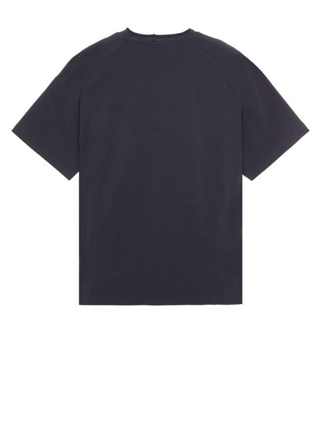 Compass Patch Regular Fit Cotton Short Sleeve T-Shirt Navy - STONE ISLAND - BALAAN 3