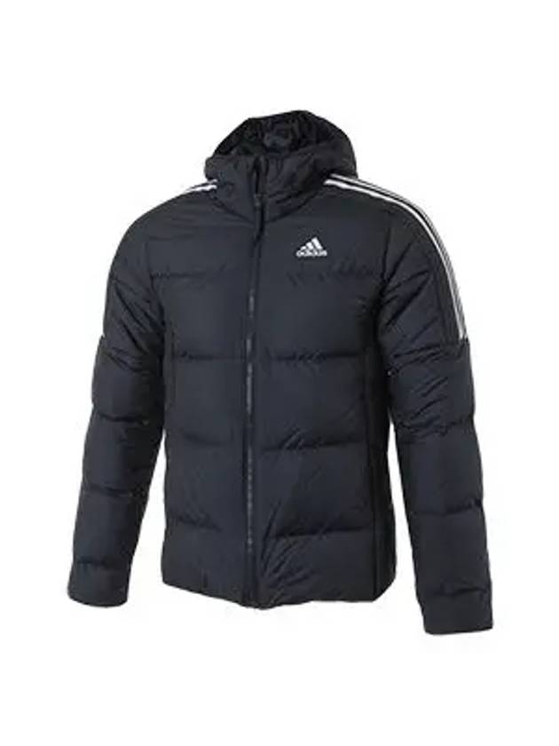 Essential Midweight Down Hooded Padding Navy - ADIDAS - BALAAN 2