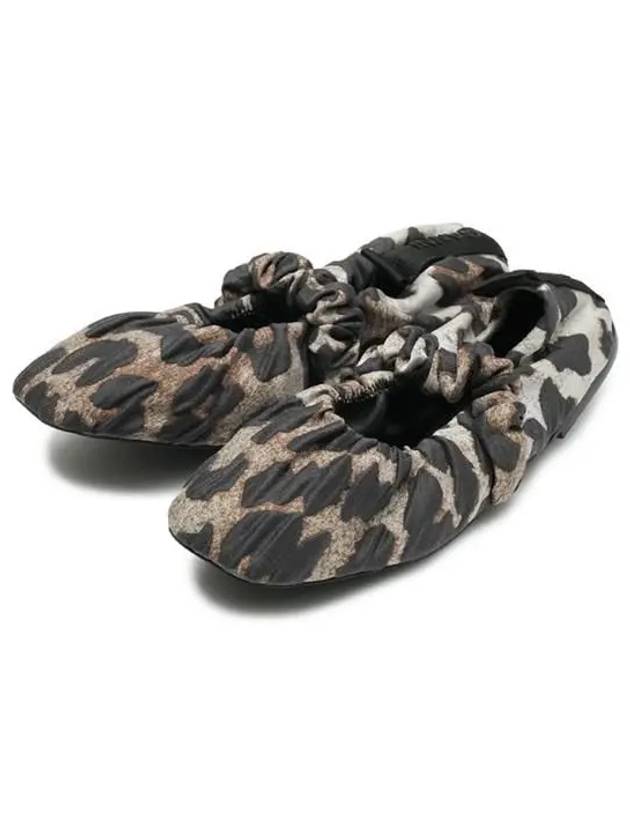 Women's Leopard Scrunchie Flats - GANNI - BALAAN 3