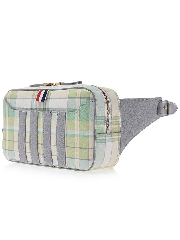 4-bar stripe belt bag light green - THOM BROWNE - BALAAN 3