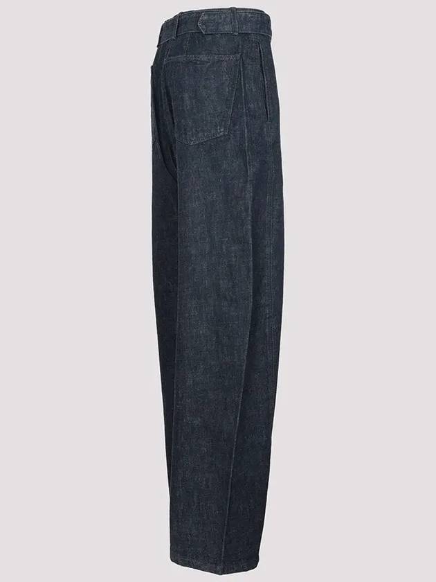 Twisted Belt Straight Jeans Indigo - LEMAIRE - BALAAN 4