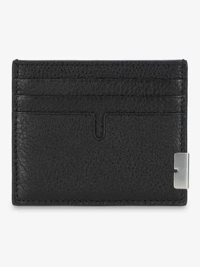 Grained Leather Card Wallet Black - BURBERRY - BALAAN 2