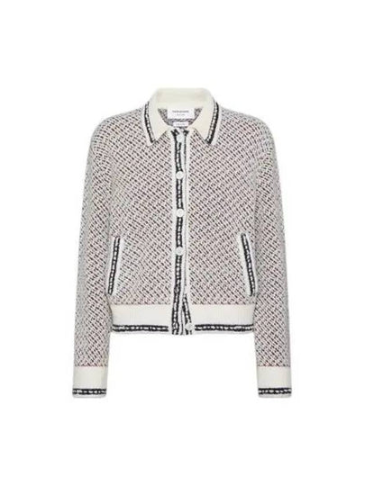 Spread Collar Tweed Virgin Wool Bomber Jacket - THOM BROWNE - BALAAN 2