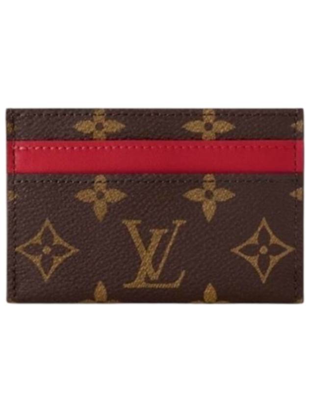 Double Card Wallet Brown Red - LOUIS VUITTON - BALAAN 1