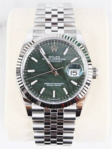 Datejust36 Green Palm Motif Flujuville 22 Years Old - ROLEX - BALAAN 1