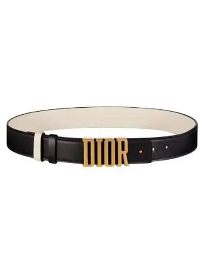 D Fence 30MM Smooth Calfskin Reversible Belt Black - DIOR - BALAAN 2