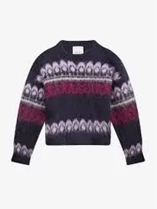 Dullyh Decorative Mohair Knit Top Midnight - ISABEL MARANT - BALAAN 2