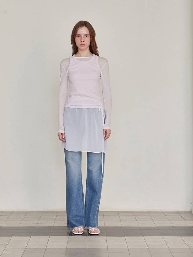 Layered Warp Mini Skirt White - LESEIZIEME - BALAAN 4