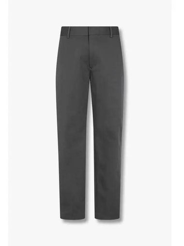 Linen blend chino pants charcoal - PAUL SMITH - BALAAN 1