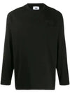 Classic Logo Print Cotton Long Sleeve T-Shirt Black - Y-3 - BALAAN 3