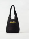 Praia Raffia Small Tote Bag Black - ISABEL MARANT - BALAAN 1