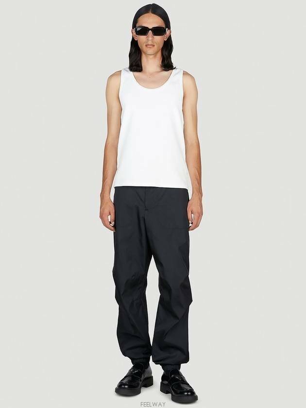 Triangle Logo Re-Nylon Jogger Track Pants Black - PRADA - BALAAN 5