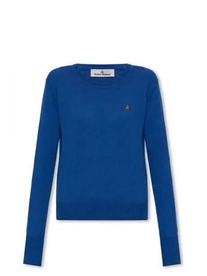 ORB Embroid Logo Knit Top Blue - VIVIENNE WESTWOOD - BALAAN 2