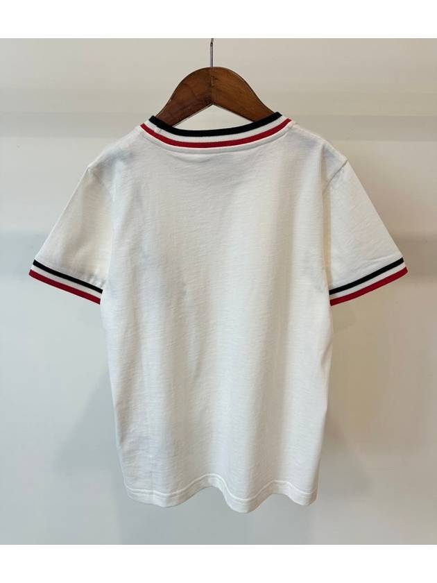 Kids T Shirt J29548C00018 Cream White 8 10A - MONCLER - BALAAN 4