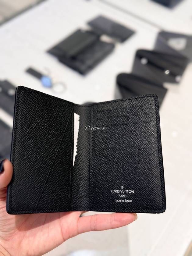 Pocket Organizer Monogram Card Wallet Black - LOUIS VUITTON - BALAAN 5