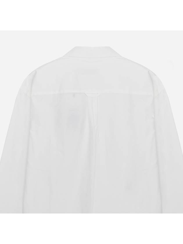 Men's Tricolor Fox Patch Cotton Long Sleeve Shirt White - MAISON KITSUNE - BALAAN 7