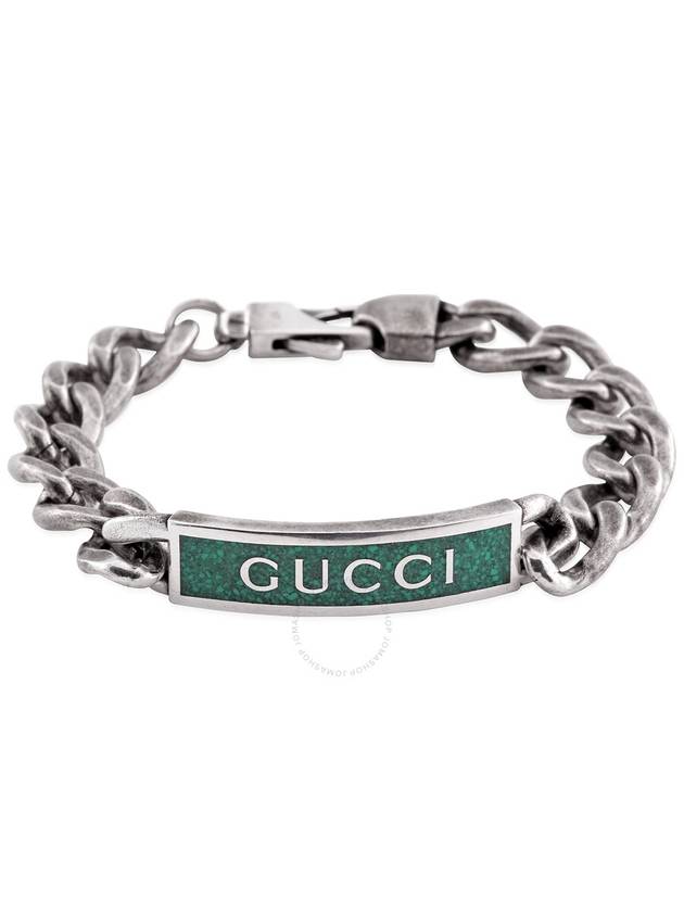 Logo Enamel Bracelet Silver - GUCCI - BALAAN 2