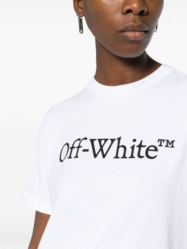 Bookish big logo-print cotton T-shirt - OFF WHITE - BALAAN 5