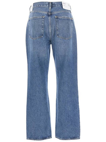 'Valen' Blue Jeans With Belt Loops In Denim Woman - AGOLDE - BALAAN 1